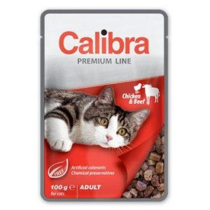 Calibra Cat vrecko Premium Adult Chicken & Beef 100g