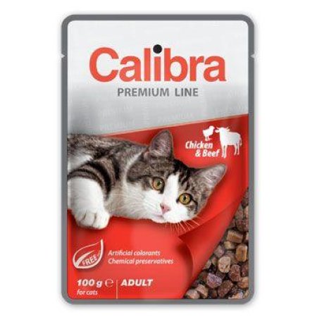 Calibra Cat vrecko Premium Adult Chicken & Beef 100g