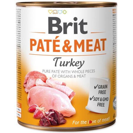 Brit Dog konz Paté & Meat Turkey 800g