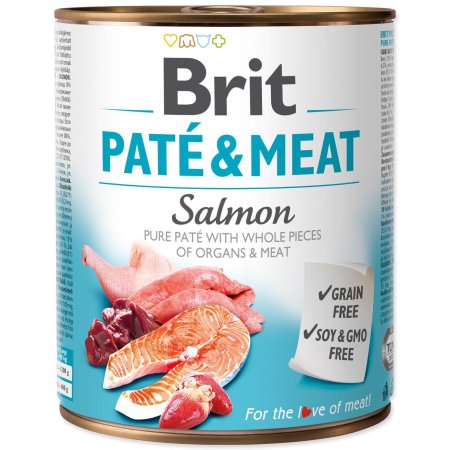 Brit Dog konz Paté & Meat Salmon 800g
