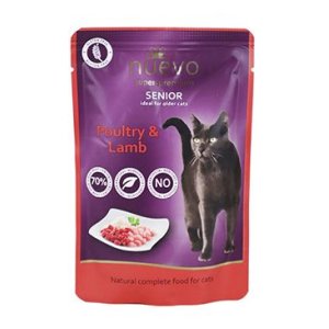 Nuevo mačka senior hydinová a jahňacia s ryžou vrecko 85g
