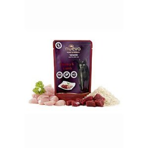 Nuevo mačka senior hydinová a jahňacia s ryžou vrecko 85g