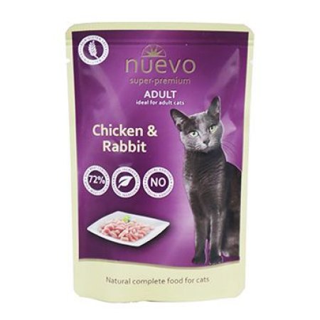 Nuevo mačka vrecko Adult kura a králik 85g