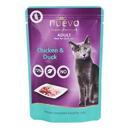 Nuevo mačka vrecko Adult kura a kačica 85g