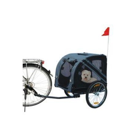 Vozík prívesný za bicykel pre psa 125x95x72cm sivá/čierna