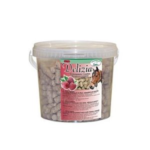 Pochúťka pre kone DELIZIA malina 3kg vedierko