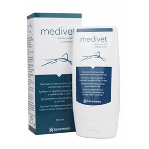 Medivet 100ml šampón proti šupín.a svrbenie kože zvierat