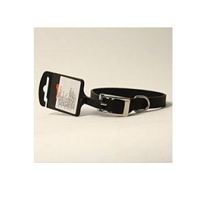 Obojok kožený NATURAL C 35cm x 15mm, čierny FP 1ks