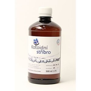 Koloidné striebro 0,5l koncentrácia 15ppm