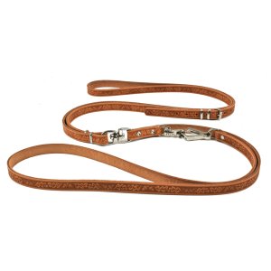 PROFIZOO Vodítko + obojok, poľovnícke (14mm x 165cm) koňak