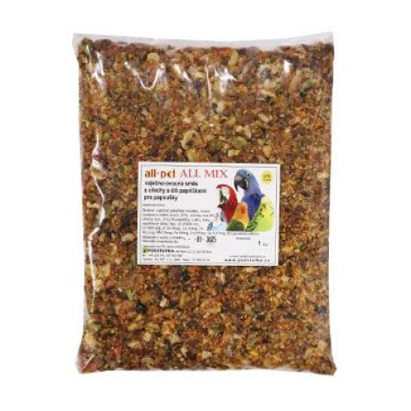 Krmivo pre Papagáje ALL MIX vaječná zmes s orechmi 1kg