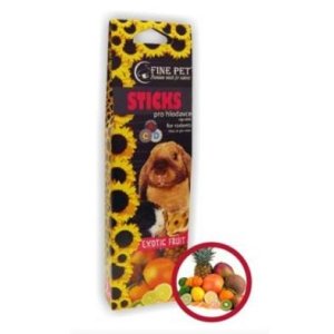 FINE PET Tyčinka Hlodavec exot ovocie 2ks/110g