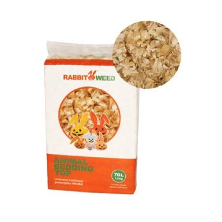 Hobliny podstielka lis. hrubá TOP RabWeed 70l/1,5 kg
