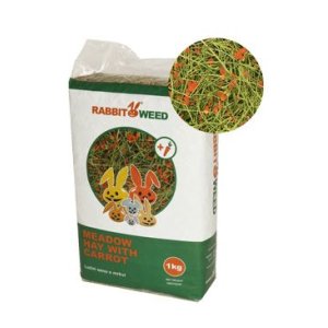 Seno lúčne s mrkvou RabbitWeed 1kg 40 l