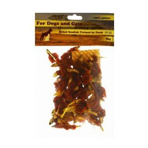 Pochúťka Rybička s kačacím mäsom 80g