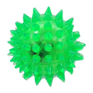 Hračka DOG FANTASY loptička LED zelená 5 cm