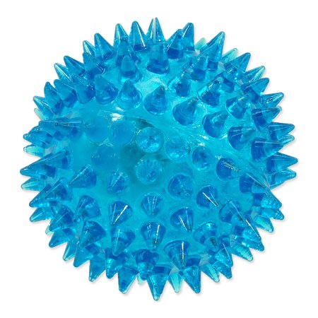 Hračka DOG FANTASY loptička LED modrá 6 cm