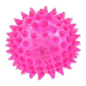 Hračka DOG FANTASY loptička LED ružová 6 cm