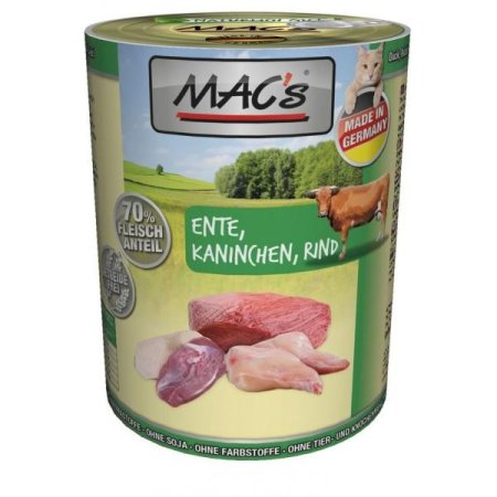 MACs Cat konzerva kačica, králik, hovädzie 200g