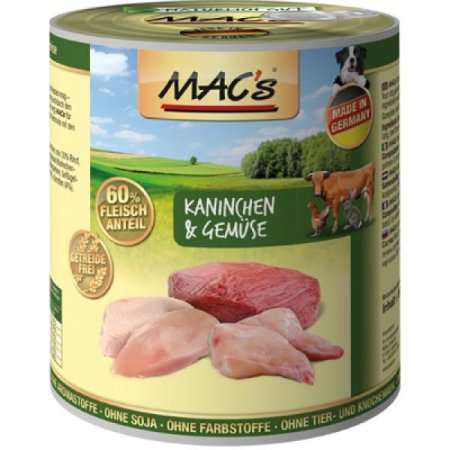 MACs Dog konzerva králik a zelenina 800g