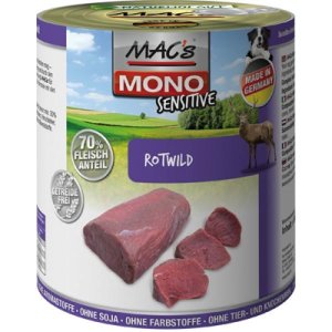 MACs Dog konzerva mono sensitive zverina 800g