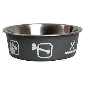 Miska nerezová s plastovým opláštením šedá 14cm