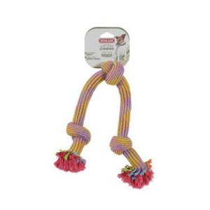 Hračka pes Preťahovadlo farebné 3 uzly 48cm Zolux