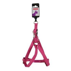 Postroj pes MAC LEATHER ružová 15mm Zolux
