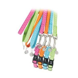 Obojok pes MAC LEATHER zelená 25mm/45-68cm Zolux