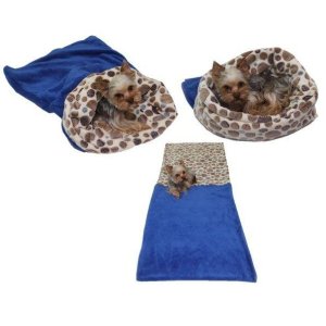 Pelech pre psov XL - modré/hnedé kolieska