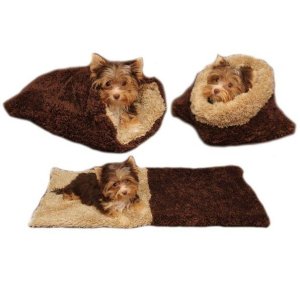 Pelech pre šteniatka/mačiatka - tm.hnedá/béžová - DE LUXE