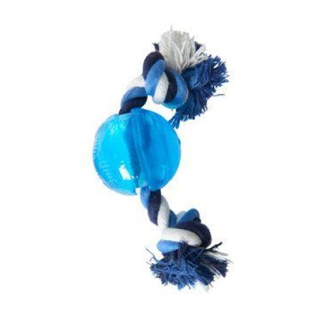 Hračka pes BUSTER Strong Ball s povrazom sv. modrá, S