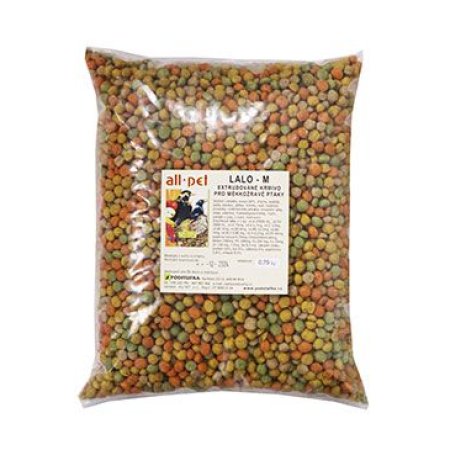 Krmivo pre Papagáje a mäkkkožravé LALO-M extrud. 0,75kg