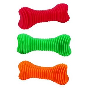 Hračka pes Kosť Dentálna rebrovaná plávacia 18cm SP