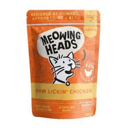 MEOWING HEADS Paw Lickin’Chicken vrecko 100g