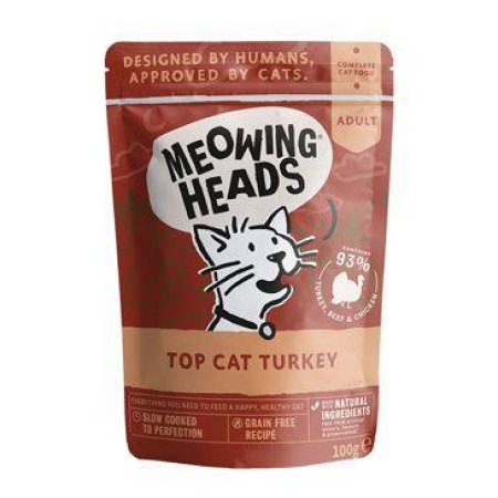MEOWING HEADS Top Cat Turkey vrecko 100g