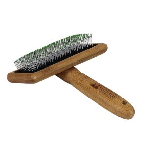 Bamboo Groom veľká jemná kefa s nerezovými hrotmi, Finišák