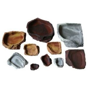 Lucky Reptile nádobky na kŕmenie a napájanie Granite strednej cca. 15x12x3 cm