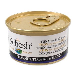 Konzerva SCHESIR Cat tuniak + hovädzie v želé