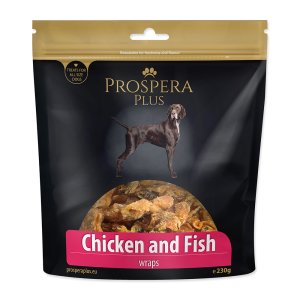 Pochúťka PROSPERA Plus rybičky obalené kuraťom 230 g