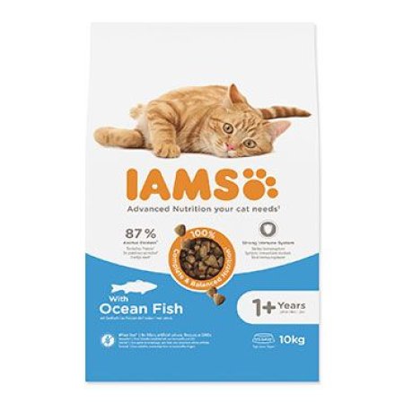 IAMS for Vitality Adult Cat Food with Ocean Fish 10 kg
