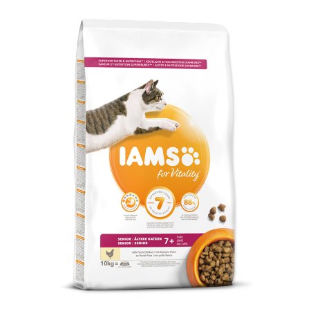 IAMS for Vitality Senior Cat Food with Fresh Chicken 10kg