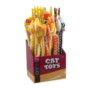 Hračka MAGIC CAT cumlík myška bavlnená s catnipom 34 cm + 45 cm