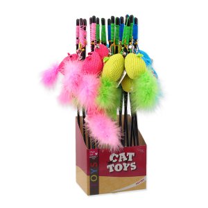 Hračka MAGIC CAT cumlík myška bavlnená s catnipom 9 cm + 45 cm