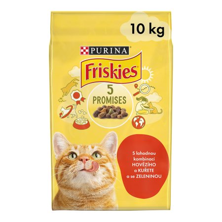 Friskies s hovädzím, kuraťom a pridanou zeleninou 10 kg