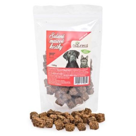 NATURECA pochúťka Masové kostičky Hovädzie, 100% maso 150g