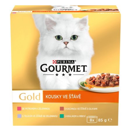 Gourmet Gold Multipack Maso a Zelenina ve šťávě 8 x 85 g