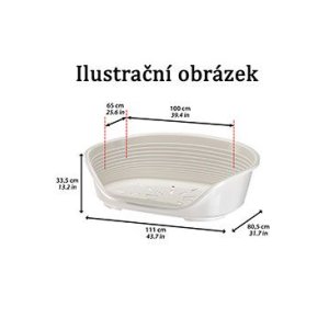 Pelech plast SIESTA DLX 2 modrý 49x36x17, 5cm FP 1ks