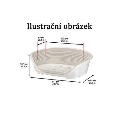 Pelech plast SIESTA DLX 2 modrý 49x36x17, 5cm FP 1ks