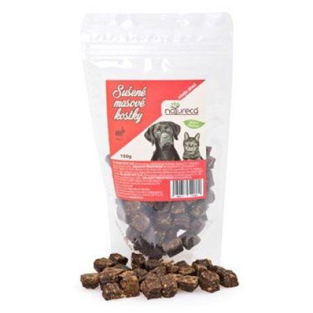 NATURECA pochúťka Mäsové kocky-Zajec, 100% mäso 150g